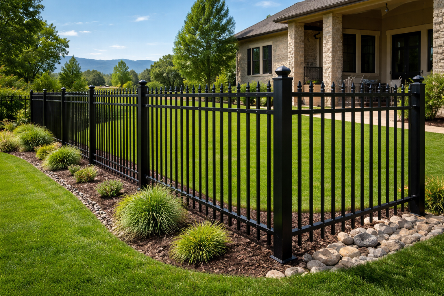 Ornamental steel fence installation in Colorado by Forever Fencing CO