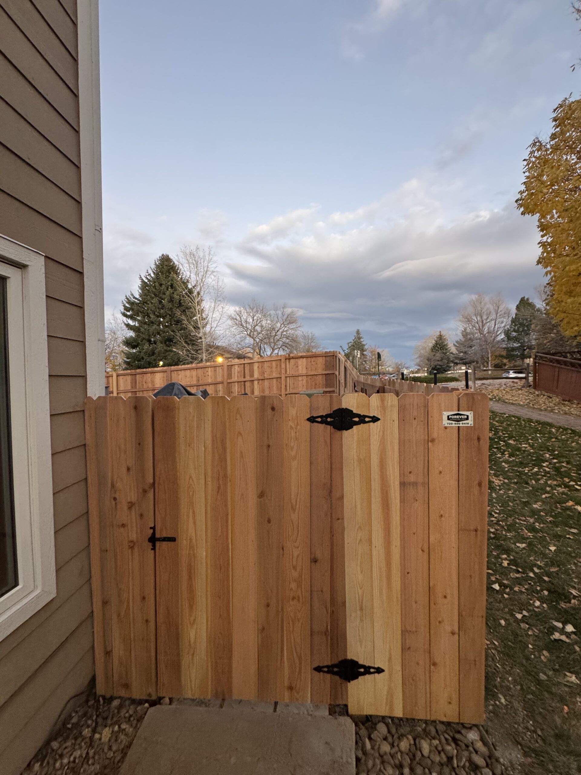 Fence gate installation project by Forever Fencing CO